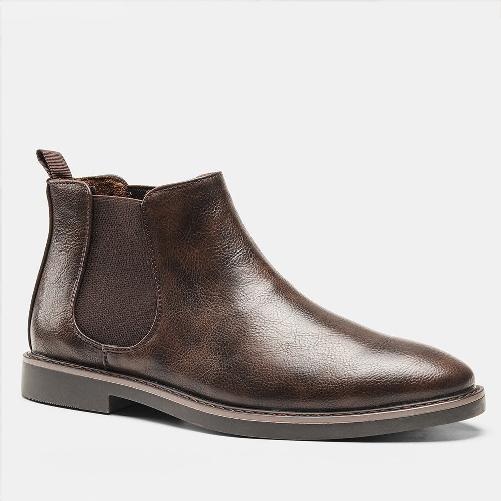 Bottes en cuir de vachette rétro à la mode pour hommes