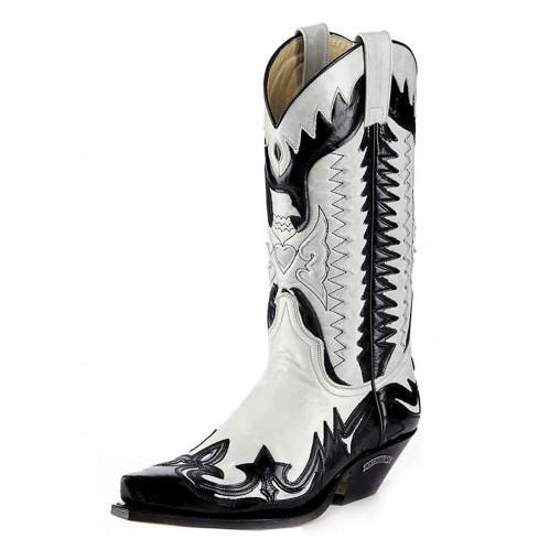 Black And White Fashionable Versatile Men's Boots