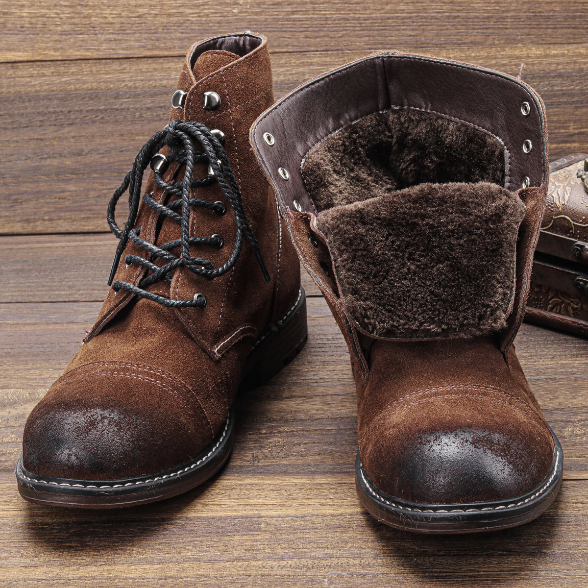 Botas Martin de piel de vaca con capa superior para hombre