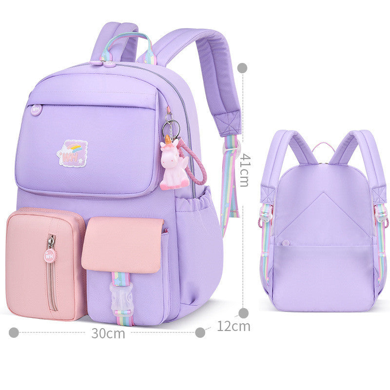 Sac à bandoulière léger pour enfants avec protection de la colonne vertébrale pour filles