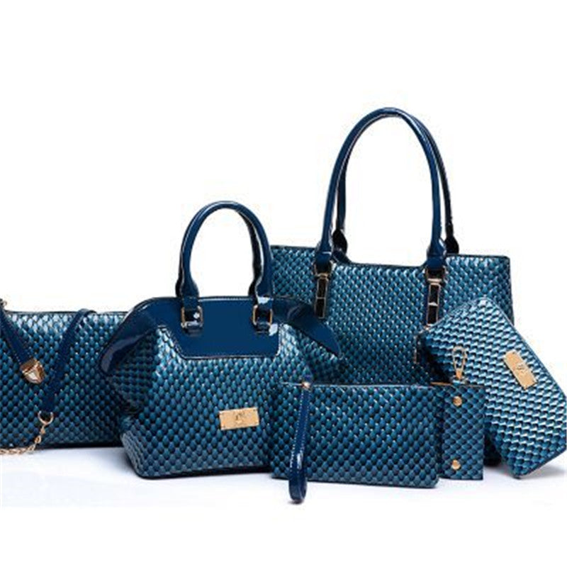 Diamond Pattern Picture Mother Bag Six-piece Female