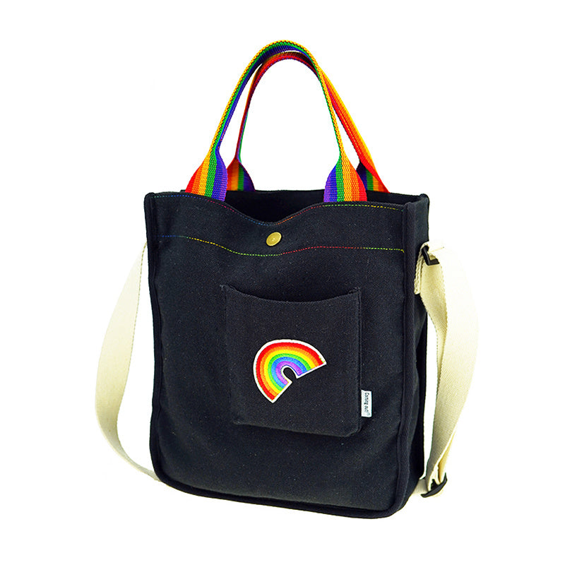 Bolso bandolera portátil en blanco y negro para parejas