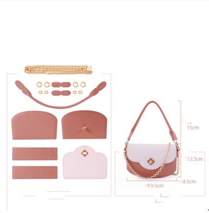 Hand Messenger Women's Diy Handmade Material Bag