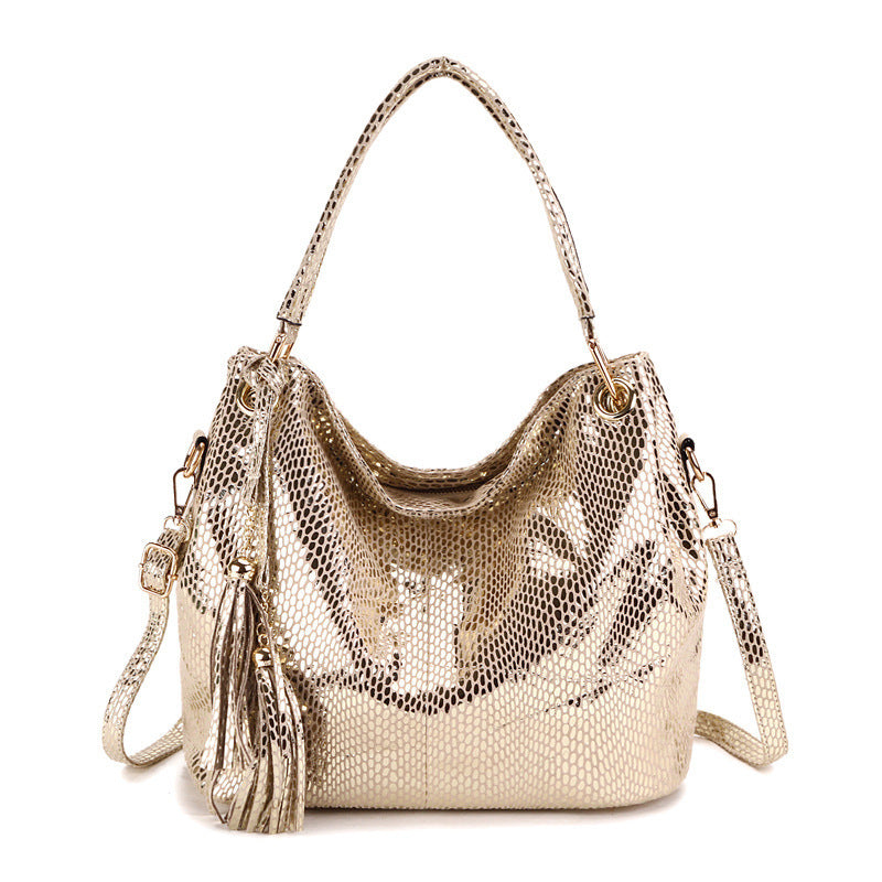 New Snake Pattern Shoulder Slung Women's Handbag