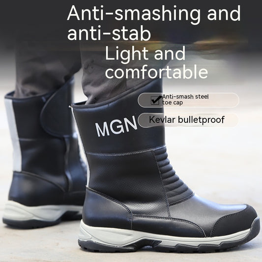 Plus Size Labor Protection Shoes Anti-smashing And Anti-stab Safety Shoes