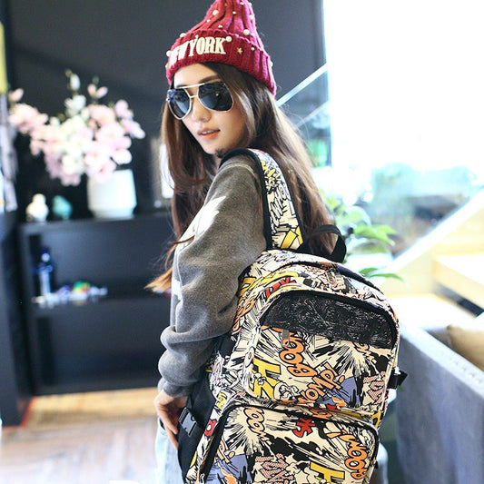 Women's Korean Style Large Capacity Travel Bag Backpack