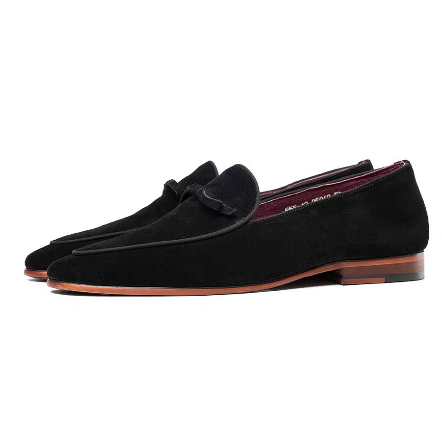 Suede Leather Business Casual Leather Shoes Slip-on Breathable British Style