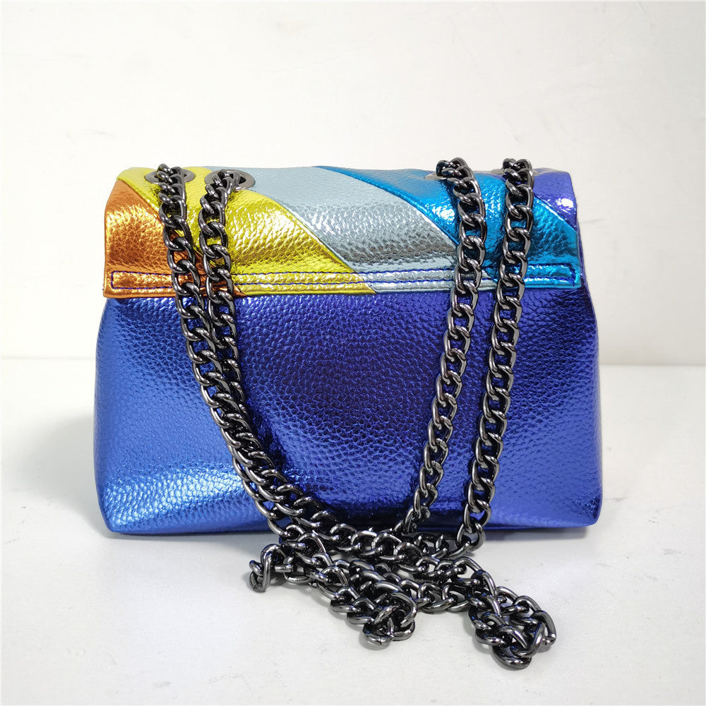 Metal Eagle Head Bag Single Shoulder Rainbow Handbag