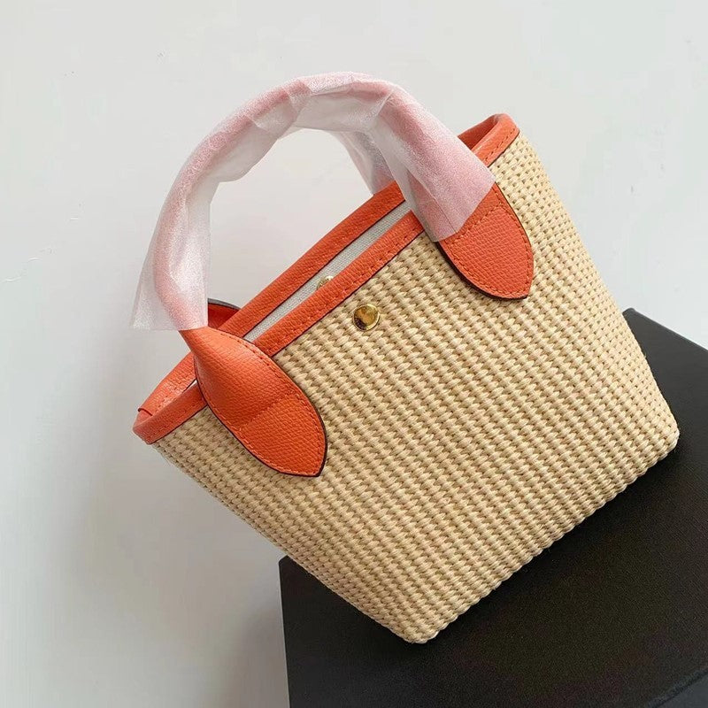 Sac messager à bandoulière en paille tissée de style nouveau pour femme