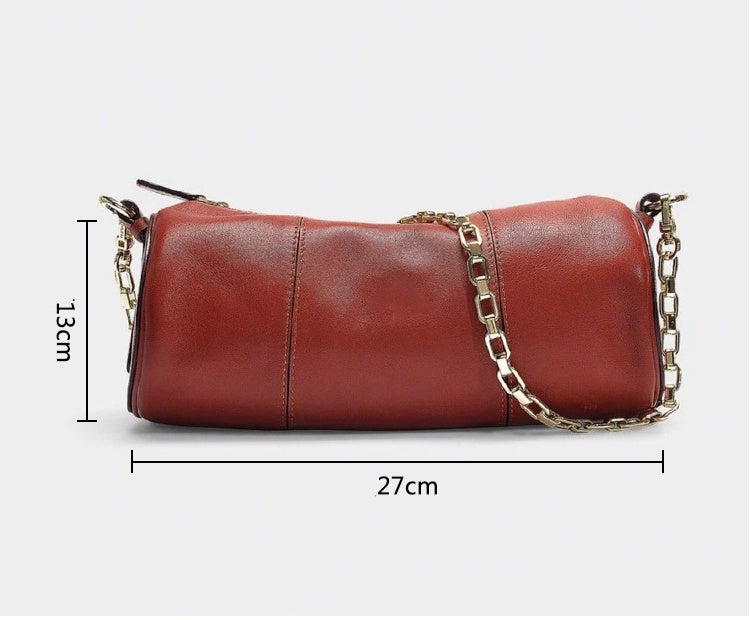 Chain Bag Cylinder Bag  Shoulder Diagonal Pillow Bag