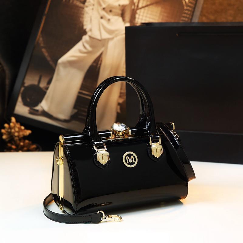 Senior Texture Patent Leather One Shoulder Unique Brand Lady Cross-body Mini Bag