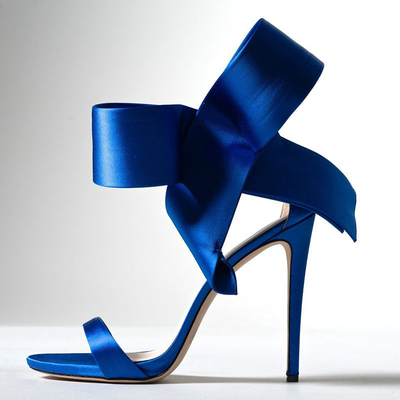 Summer Oversized Bow Ankle-strap High Heel Women's Sandals