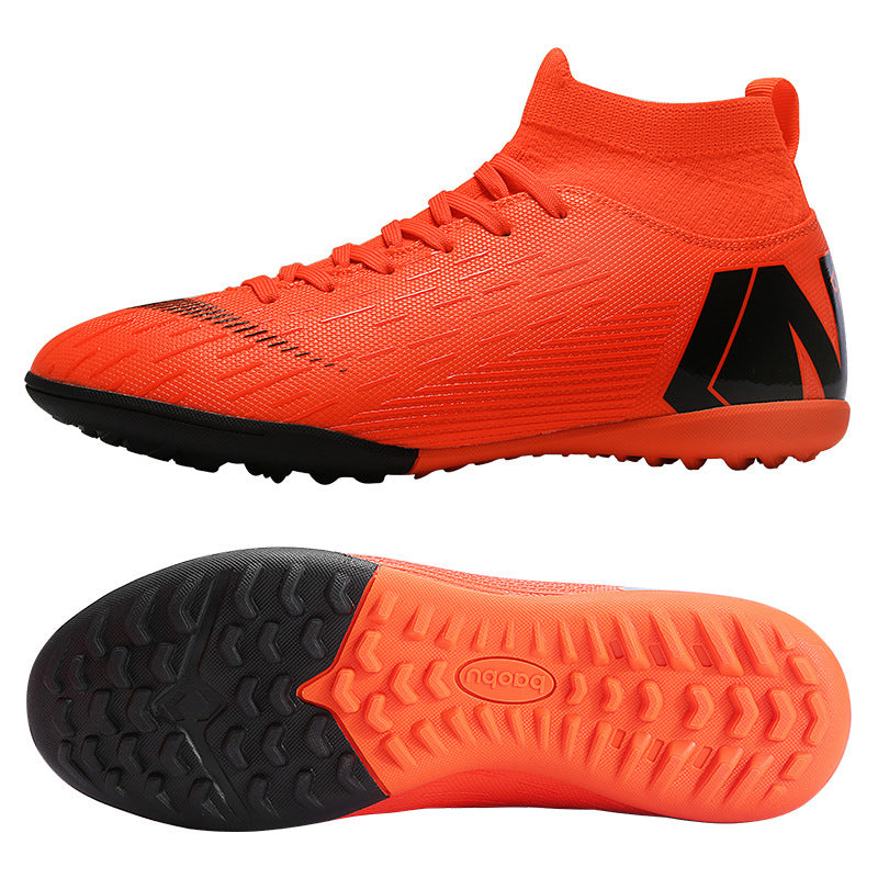 Chaussures de football montantes blanches pour hommes et femmes