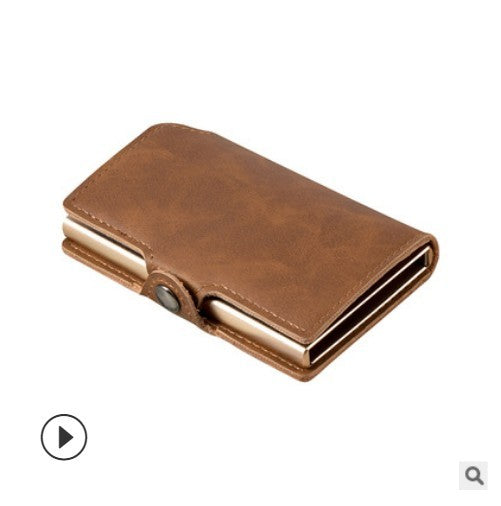 Uminium Alloy Leather Cards Case Mini Wallet Slim Coin Purse