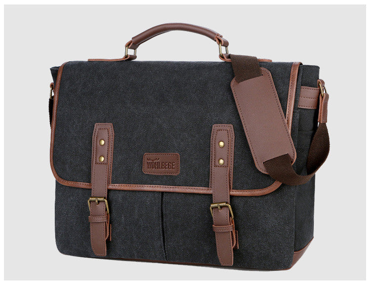 Sac messager portable de voyage en toile pour homme