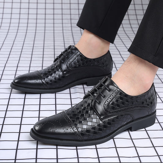 Zapatos de cuero casuales de negocios de moda para hombres