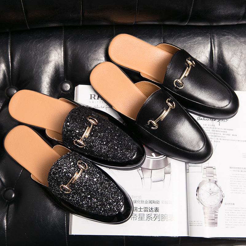 Closed Toe No-top Slip-on Semi-slipper Sandals