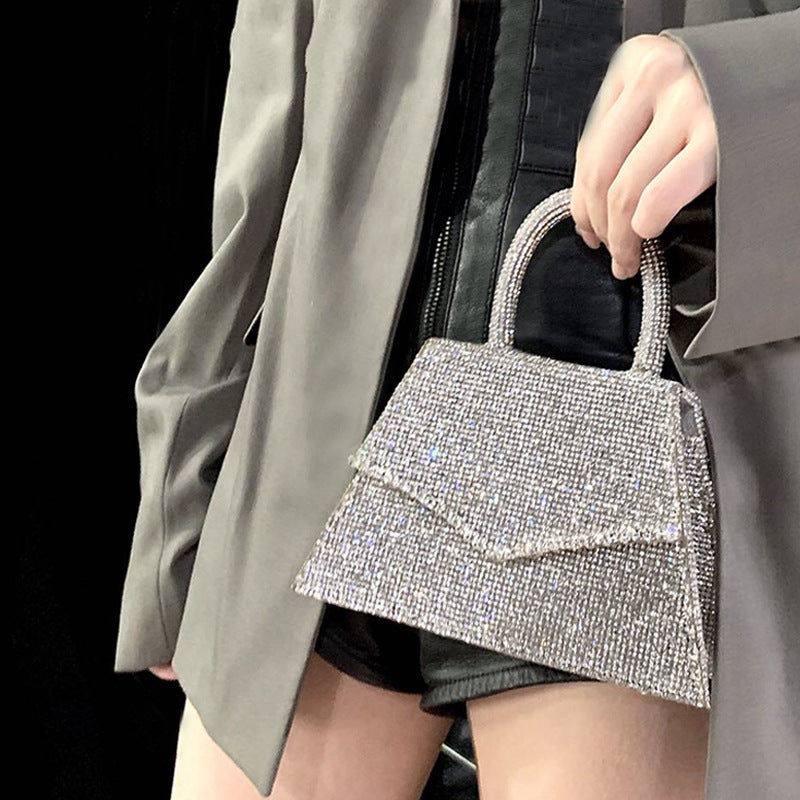 Sac à main pour robe de soirée en strass brillant pour femme