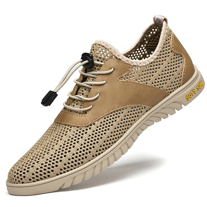 Zapatos de malla transpirables de moda para hombre, deportivos de verano