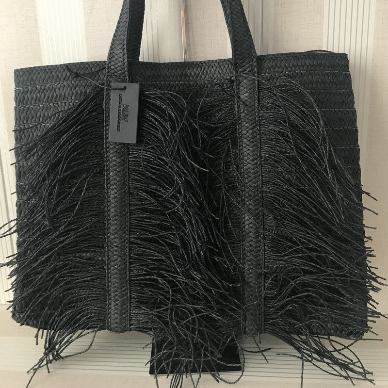 Square Tassel Shoulder Woven Straw Bag Hand Woven Bag