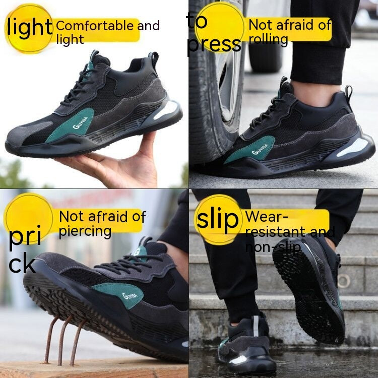 Les chaussures de protection du travail pour hommes sont légères en termes de résistance aux chocs et aux perforations