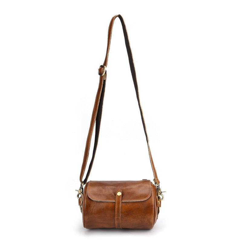 Fashion Retro Small Leather Bag Hand Rubbed Colour Ladies