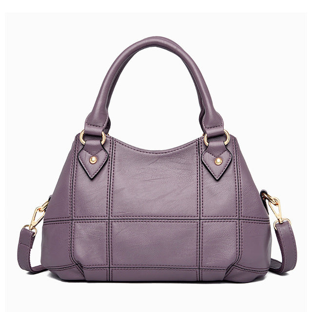 New Leather Mother Three Layer Zipper Handbag