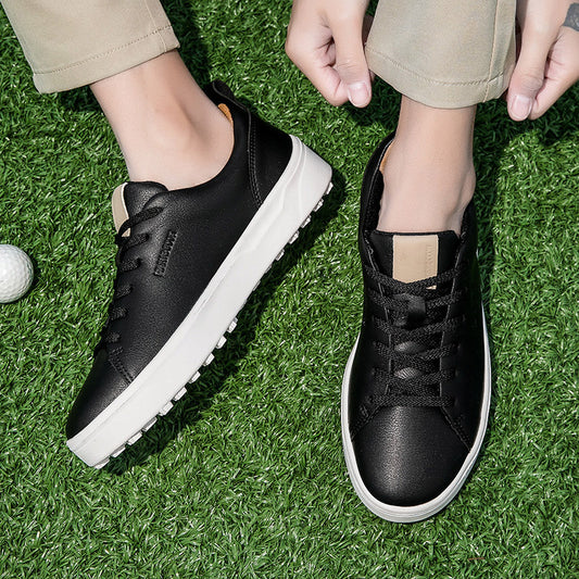 Zapato de golf para hombre, impermeable, deportivo, con tacos fijos, antideslizante