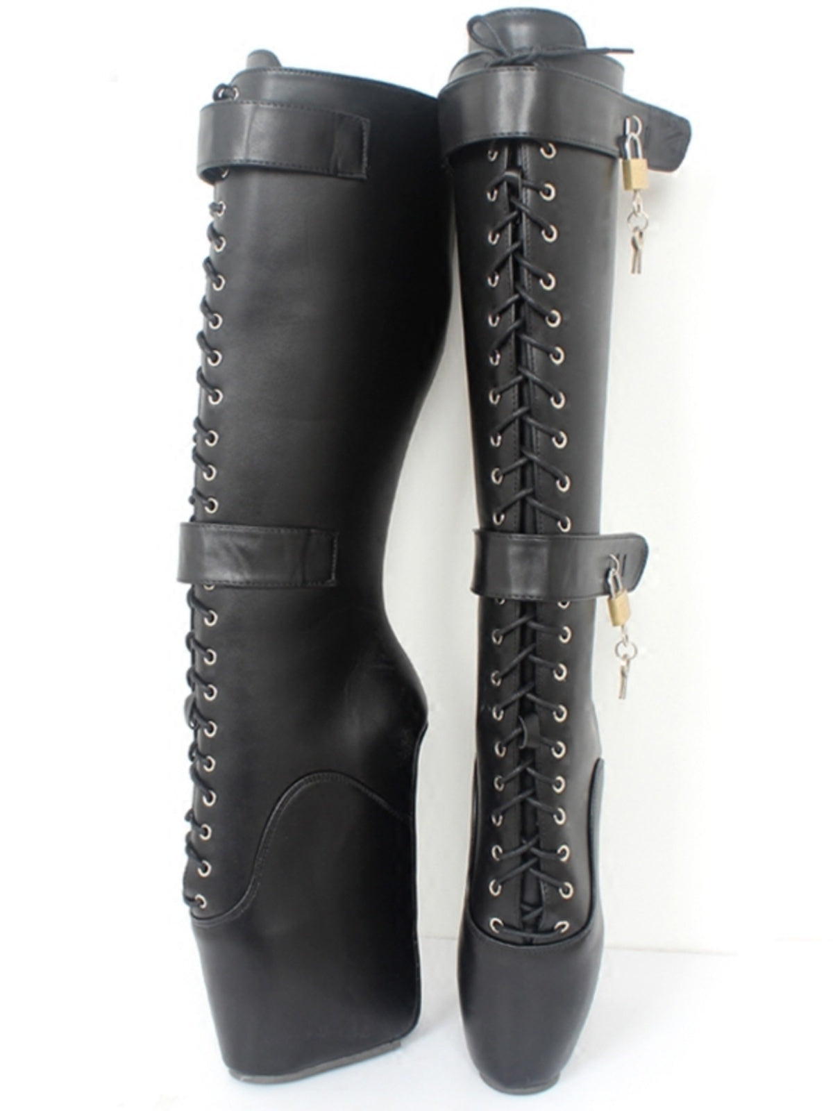 Stretch Slim Lace Up Thigh High Boots