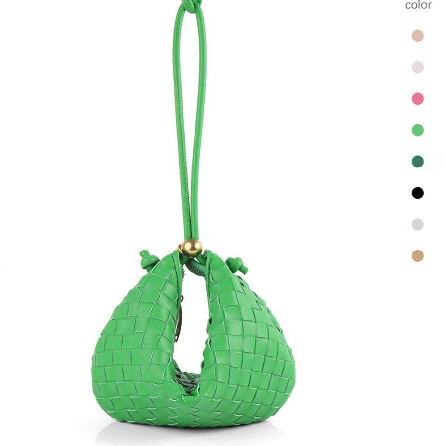 Petit sac tressé à boules d'or Sac pour femme transfrontalier Sac BV pour aisselle Minorité féminine