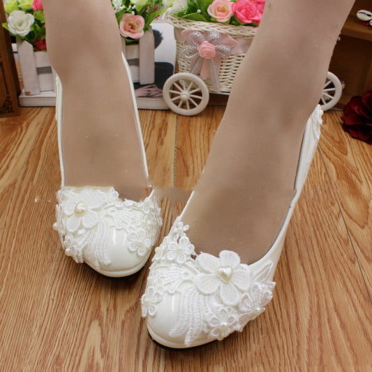 Waterproof Platform High Heel Large Size Wedding Shoes