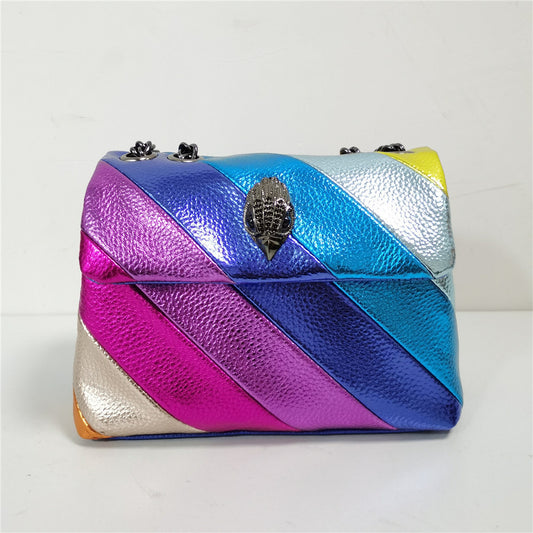 Metal Eagle Head Bag Single Shoulder Rainbow Handbag