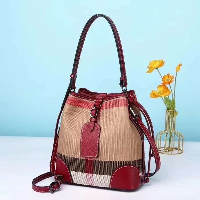 High Grade Leather Bucket Bag