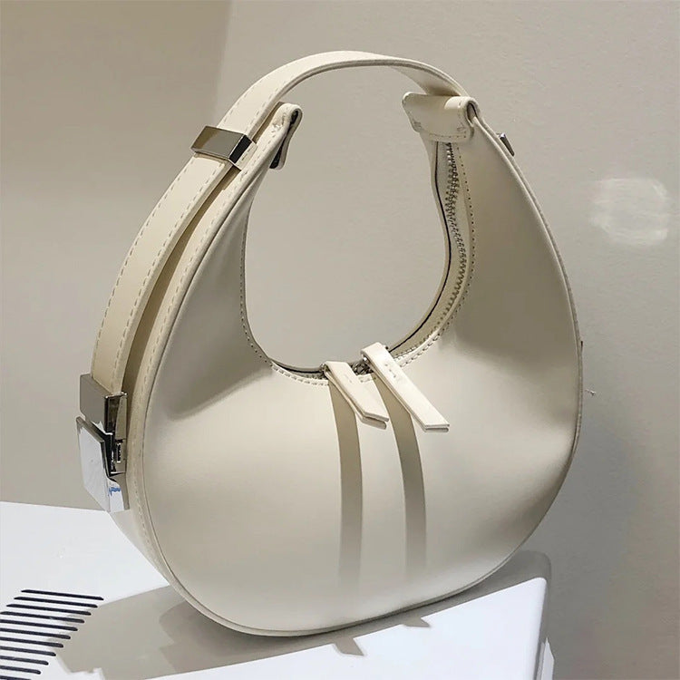 Bolso mini con forma de media luna y elegante temperamento