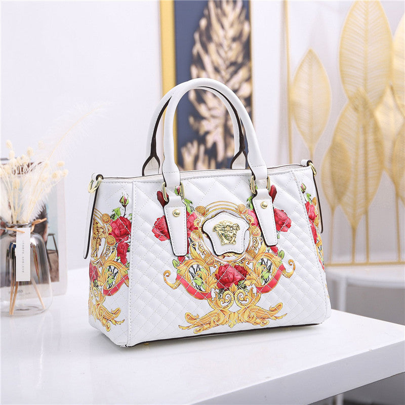 Printed Handbag Rhombic Car Line Women's