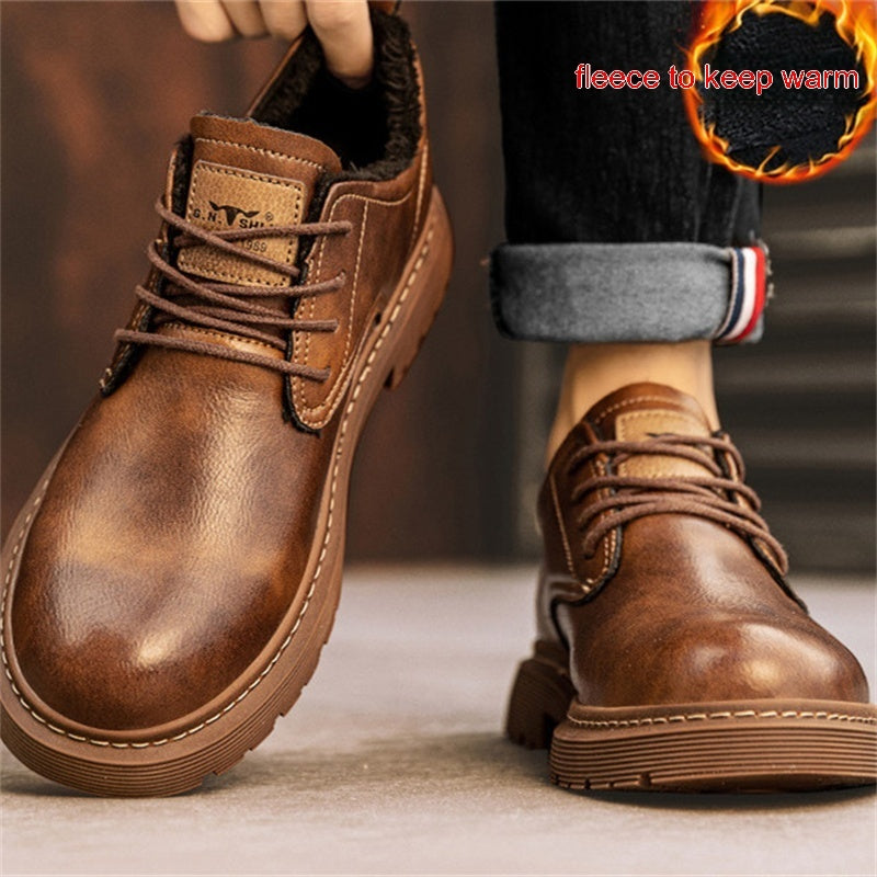 Men's Casual Shoes All-matching Breathable Low Top Business Leather Shoes