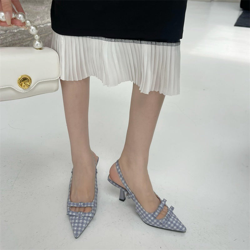 Korean Style Shallow Mouth High Heel Toe Box Stiletto Heel Pumps