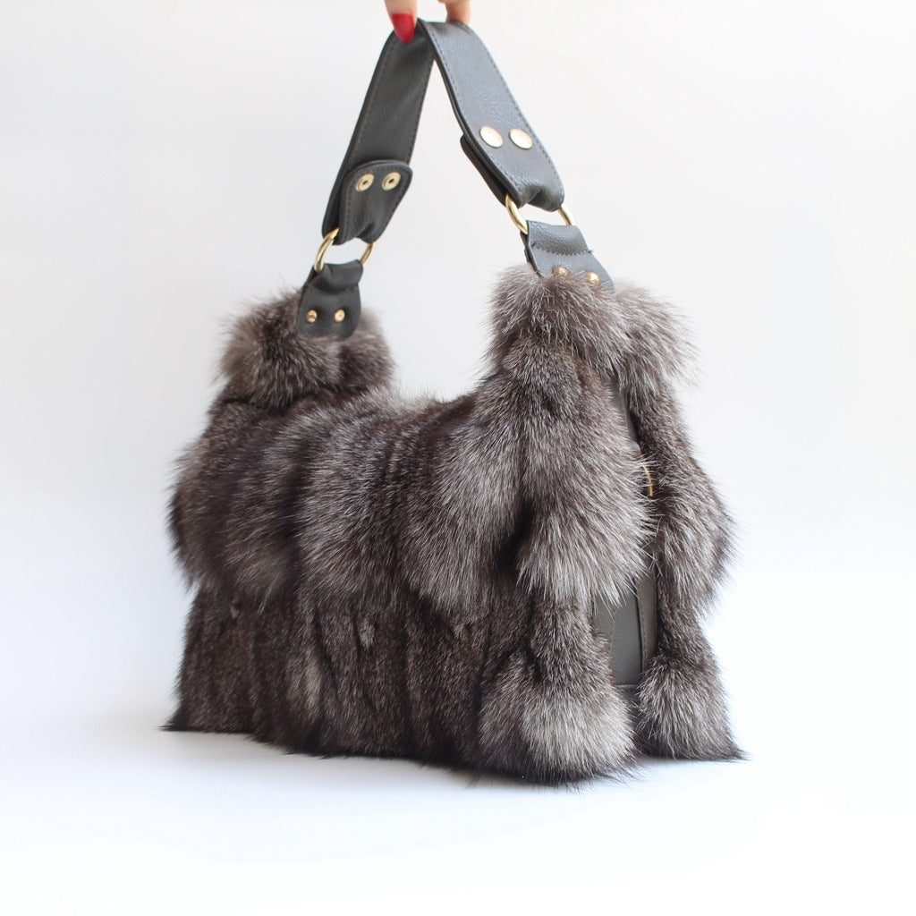 Fur Fox Hair Women's Bag Single Shoulder Belt