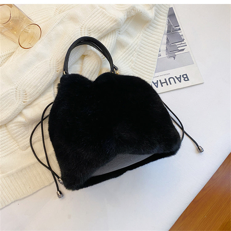 Bolso bandolera de diseño, bolso de peluche portátil