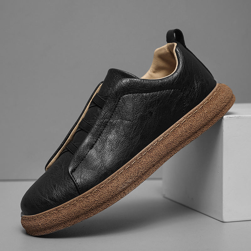 Chaussures de planche ultra-légères à semelles épaisses en tissu à carreaux pour hommes