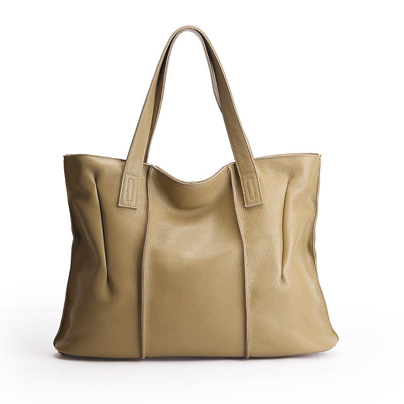 The First Layer Cowhide Handbags New Single-shoulder