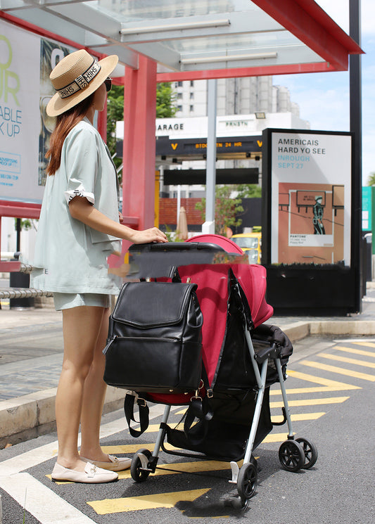 Nuevo bolso de hombro para bebé de PU de moda para mamá