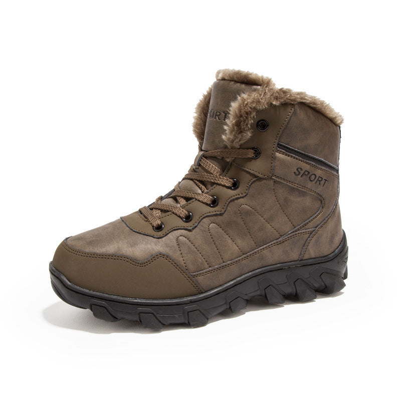 Botas de nieve térmicas de viaje antideslizantes y gruesas para hombre