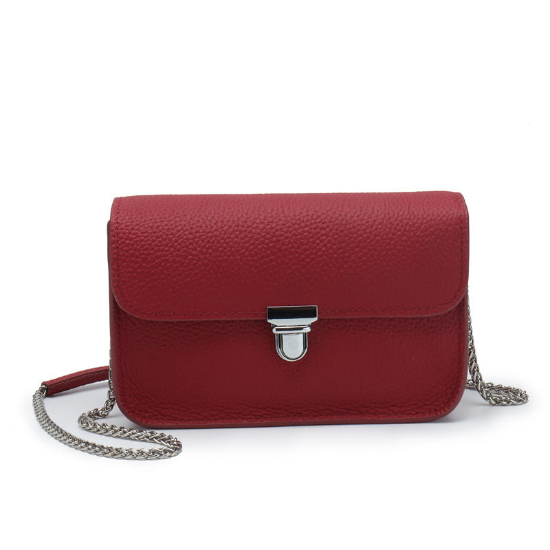 New Style Leather Handbags Fashion Small Square Toe Layer