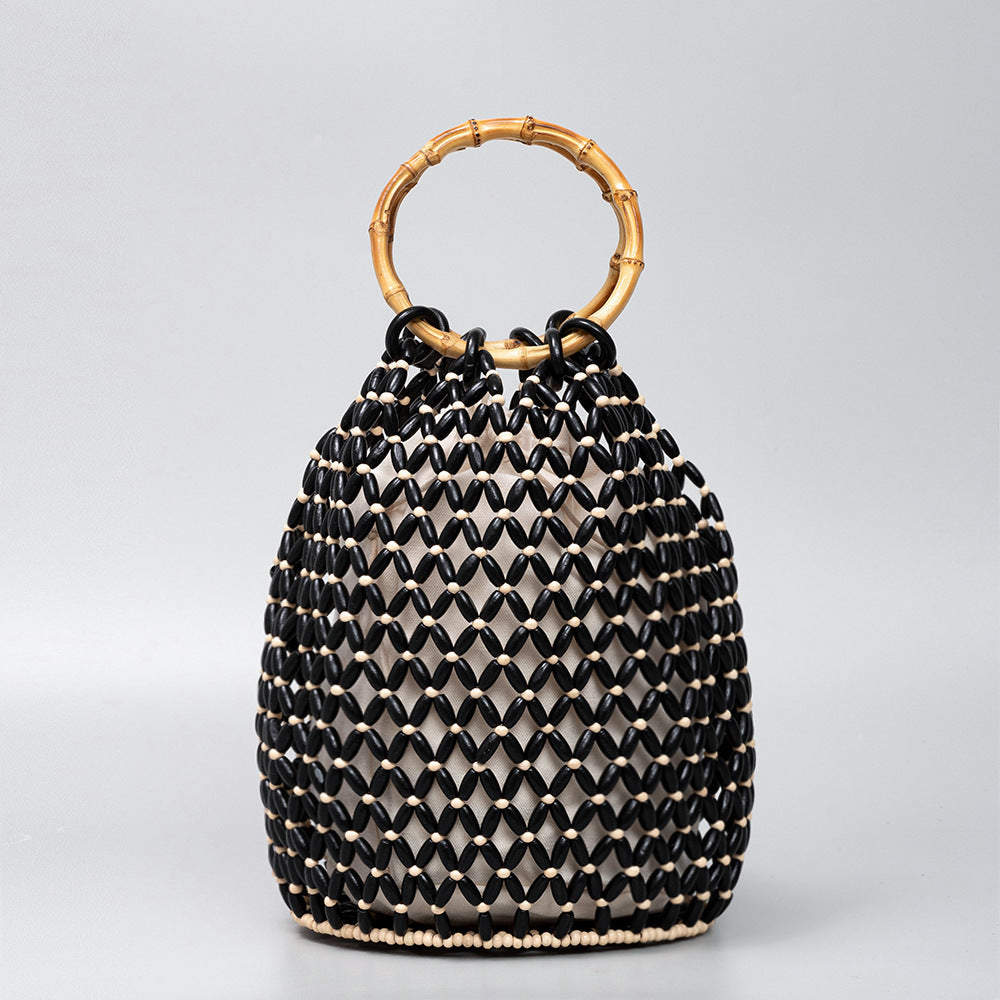 Women's Woven Hollow Bucket Bag Niche