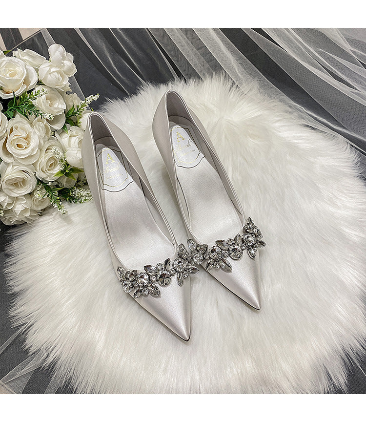 Robe de mariée Chaussures de mariée en cristal