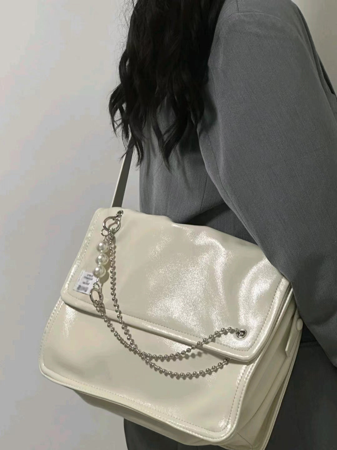 Pearl Chain Commuter's All-matching Shoulder Crossbody Bag