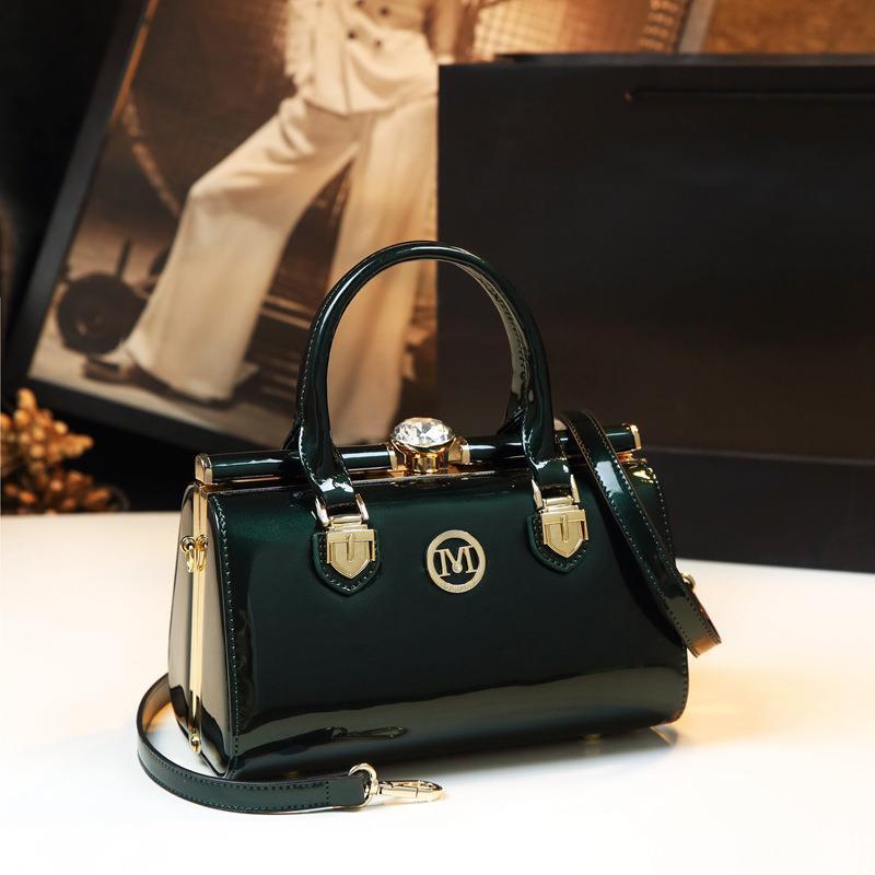 Senior Texture Patent Leather One Shoulder Unique Brand Lady Cross-body Mini Bag