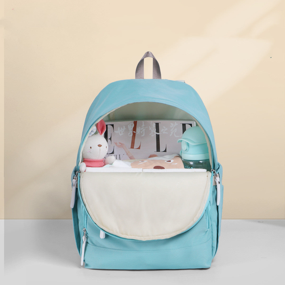 Sac à bandoulière double imperméable multifonctionnel de couleur vive pour mère et bébé