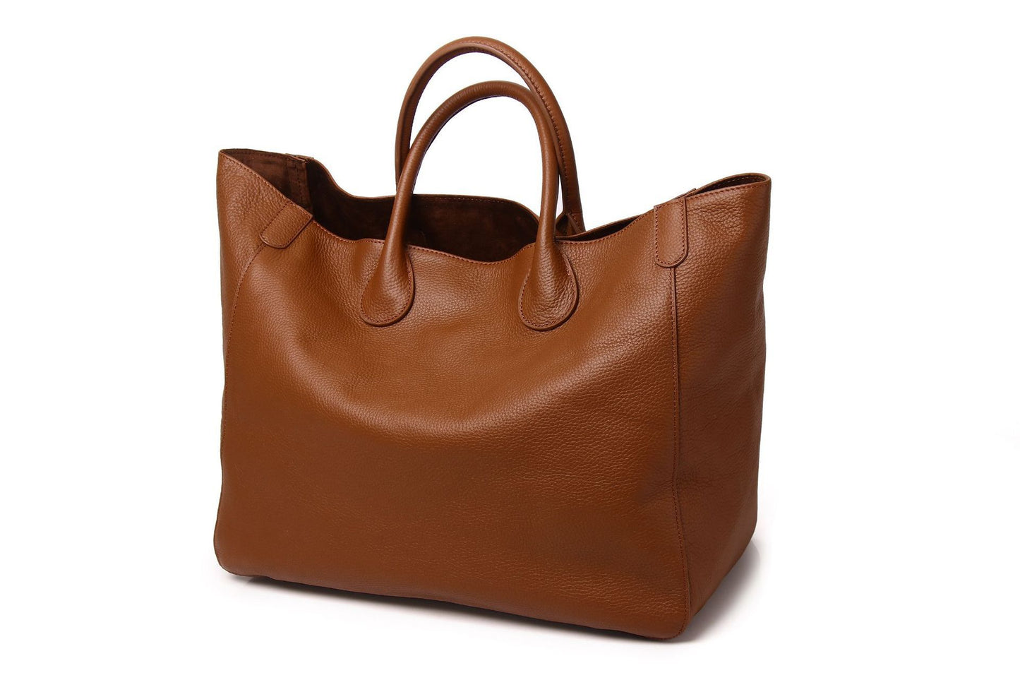 Sac fourre-tout tendance pour femme en cuir avec couche supérieure